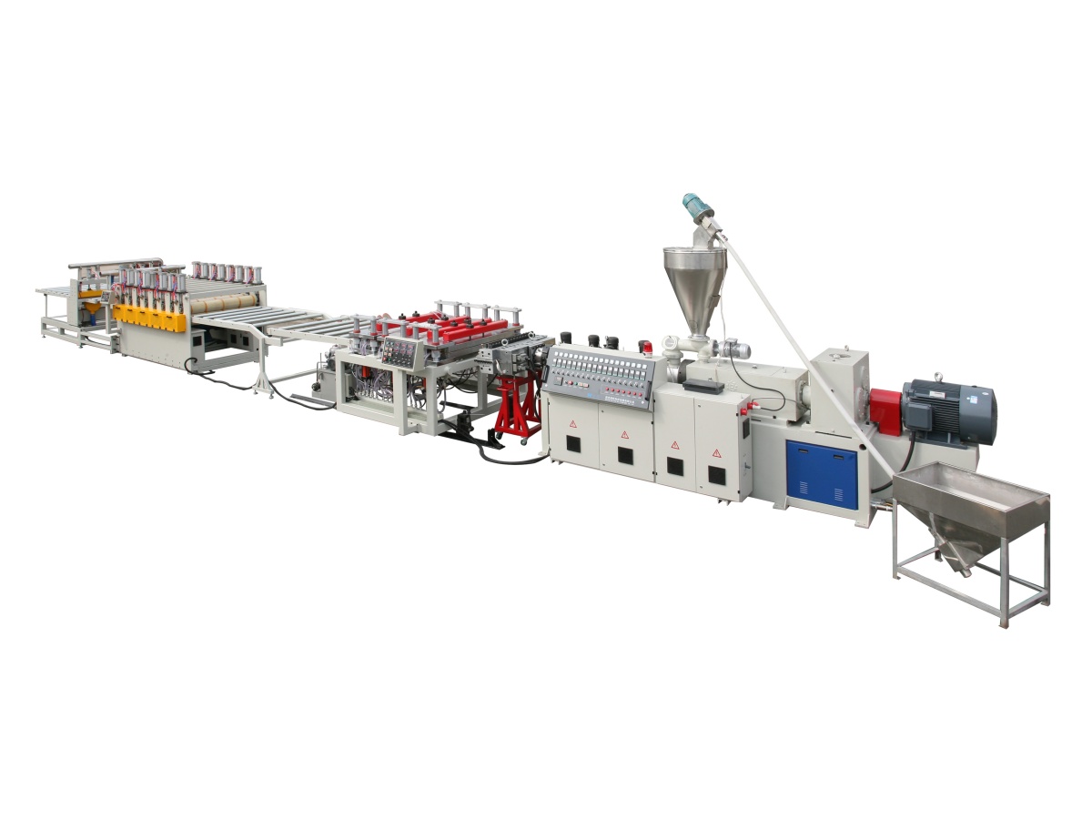 PVC flooring base material extrusion line